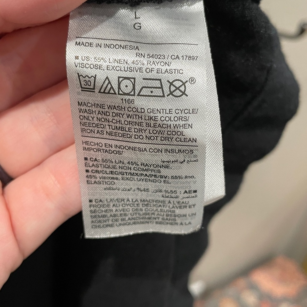 Elegant Black Linen Blend Sleeveless Midi Dress Old Navy - Like New - Picture 5 of 5